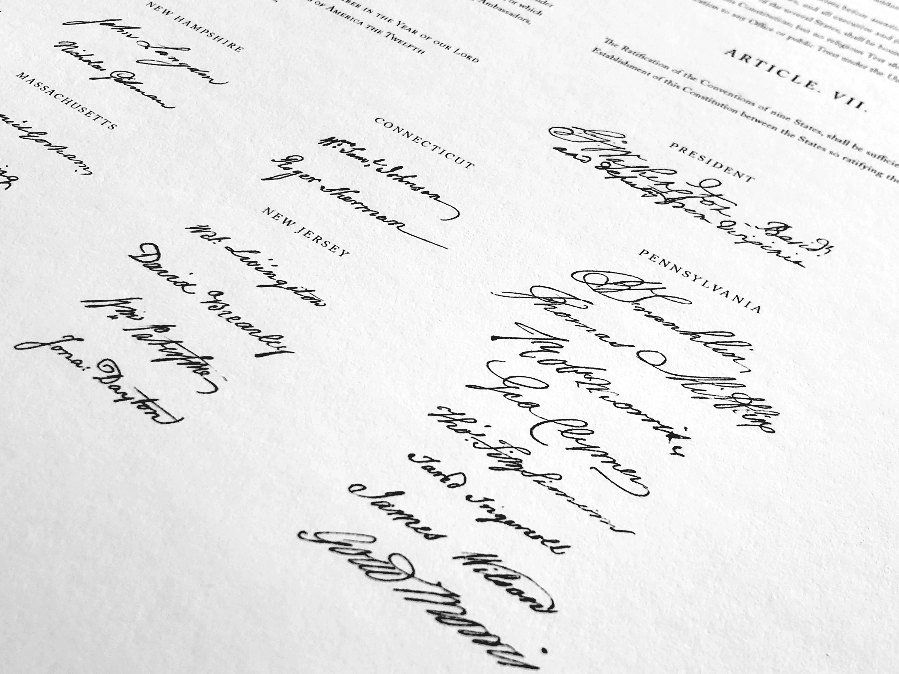 Detail of Rothridge Constitution Print