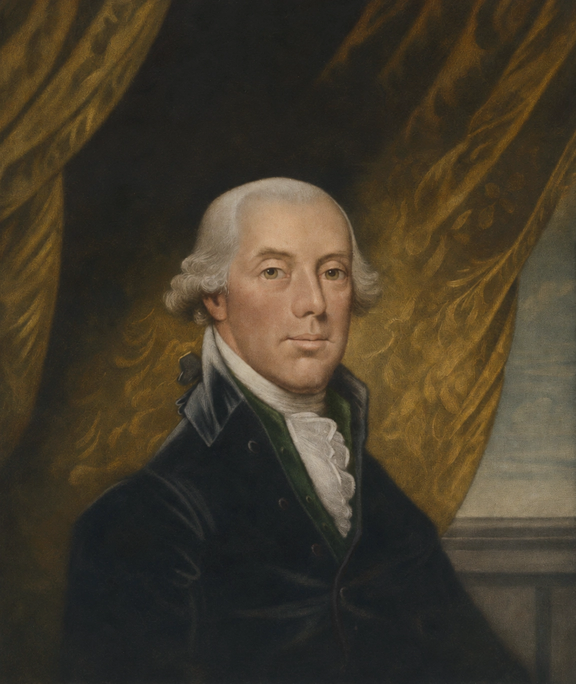Colorized Engraving of Benjamin Rush by Edward Savage