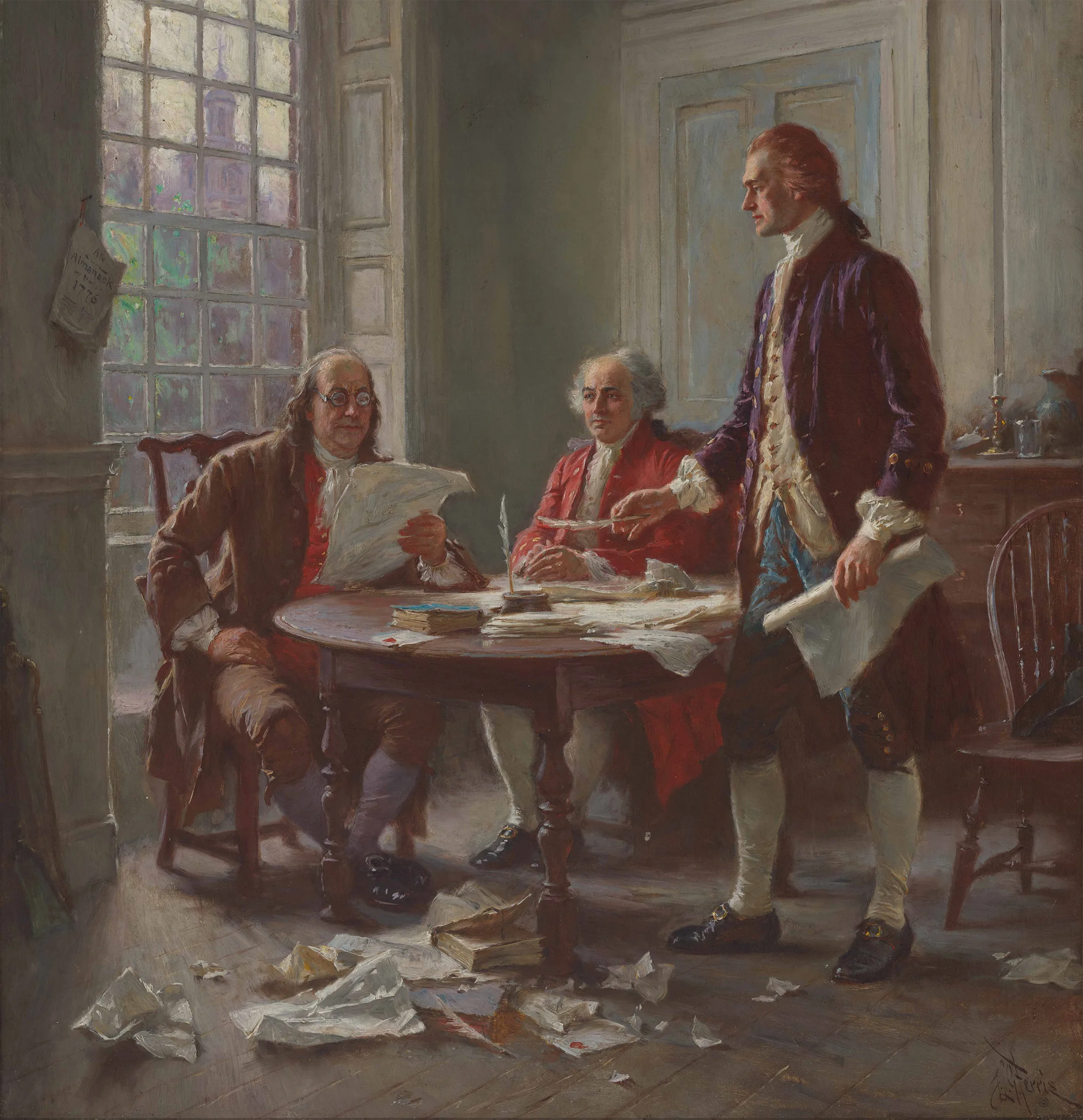 Image of The Writing of the Declaration of Independence by Jean Leon Gerome Ferris