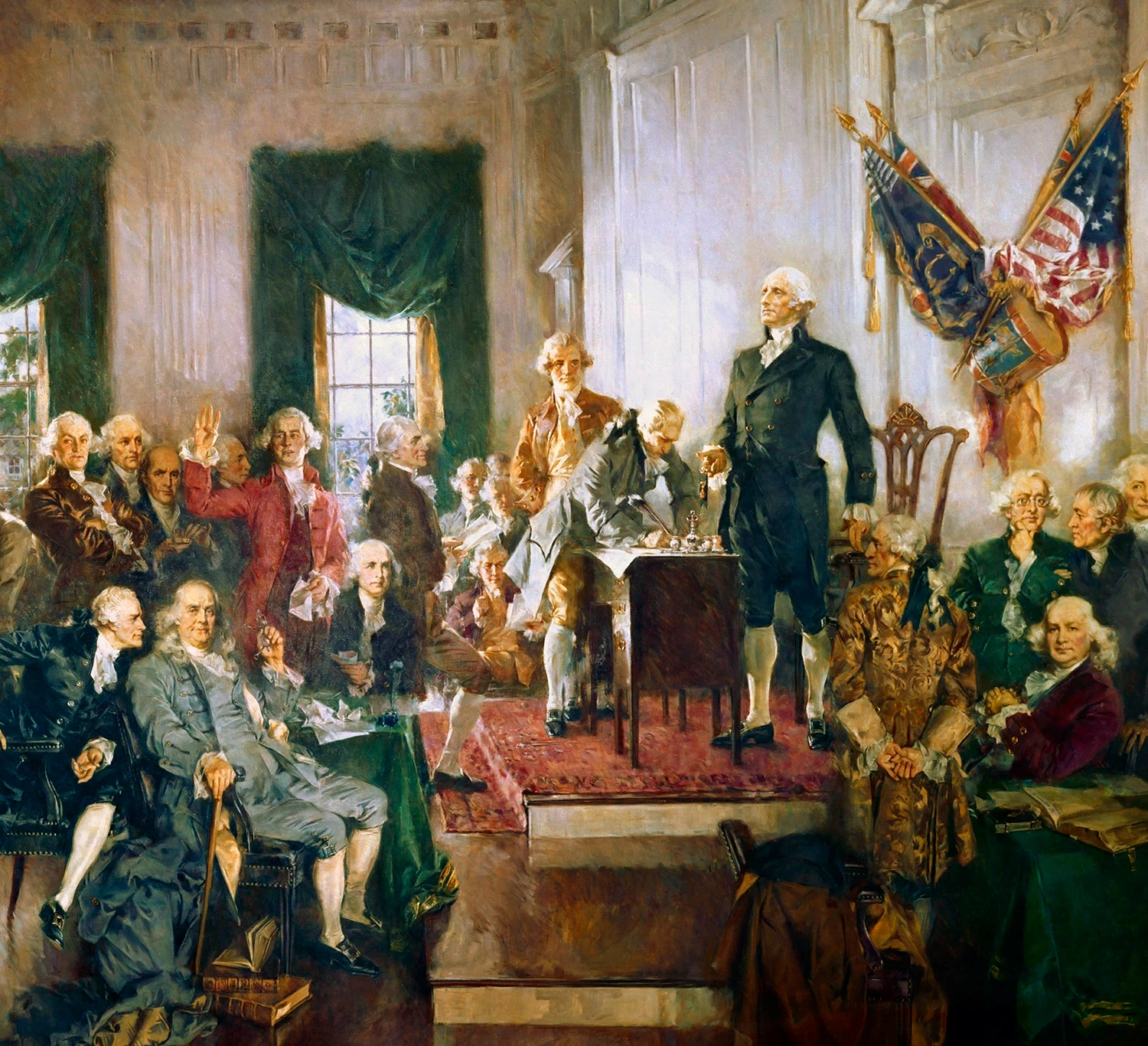 Image of the painting Signing of the Constitution by Howard Chandler Christy